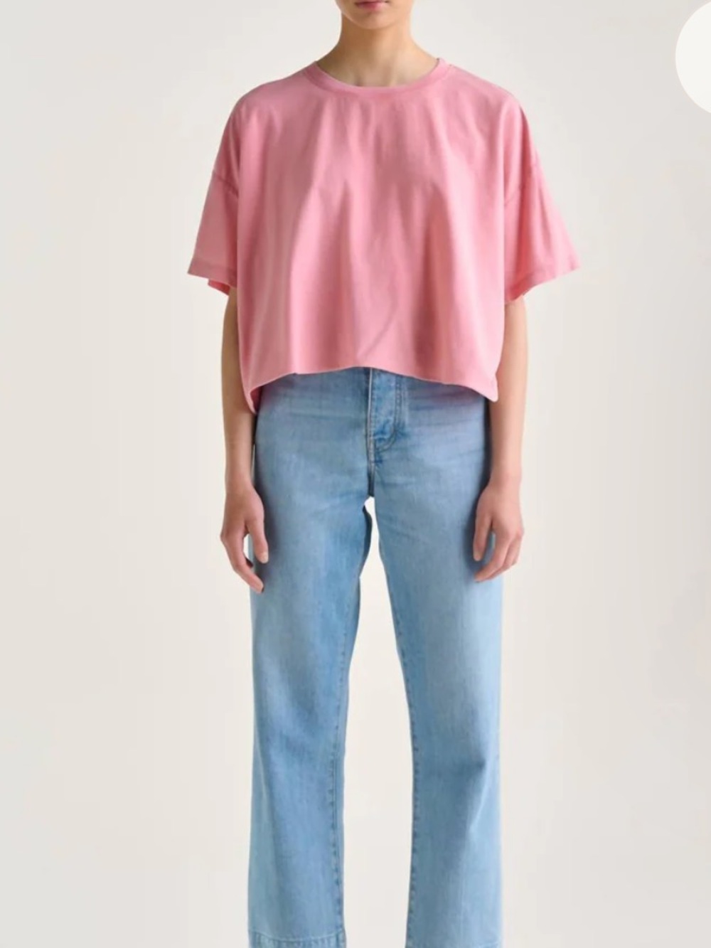 Bellerose Relaxed Crewneck Tee in Pink